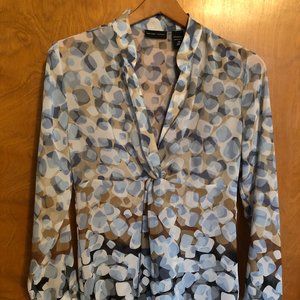 New York & Company Sheer Pullover Blouse